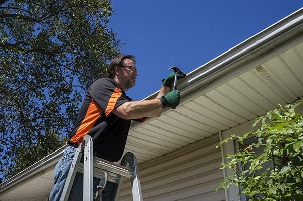 gutter repair can vary in time, but most repairs can be completed within a few hours